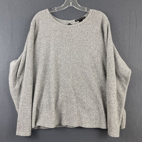 Align Collective Gray Cozy Open Back Crossover Pullover Sweater Women’s Sz 3x - Picture 1 of 5